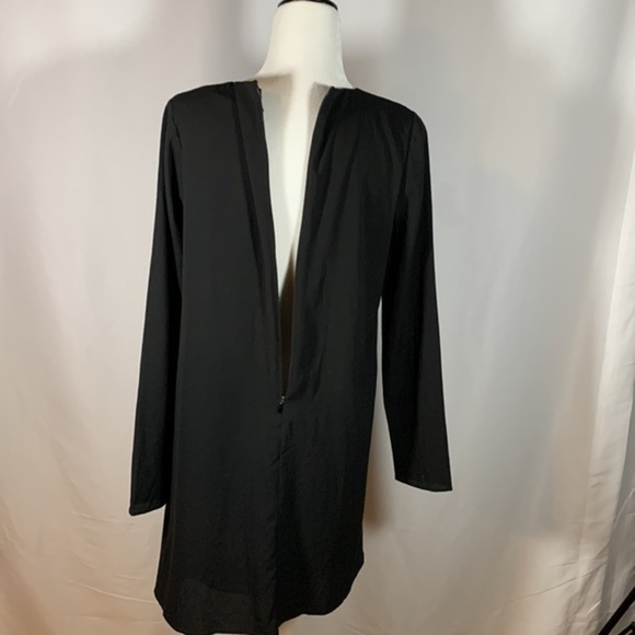 Brunette The Label Black Lattice Front Mini Dress - Picture 7 of 8